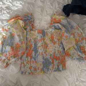 Billabong Multicolor Smocked Top